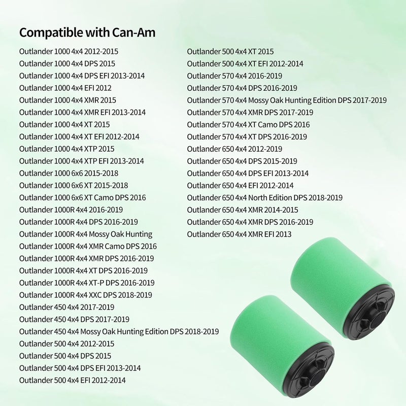 OuYi Motorcycle Air Filter 707800371 Compatible with Can-Am Outlander Max 450 500 570 650 800R 1000 1000R 2012-2019 Renegade 1000 1000R 850 800R 570 500 4x4 6x6 2012-2018 (2pcs) - Image 5